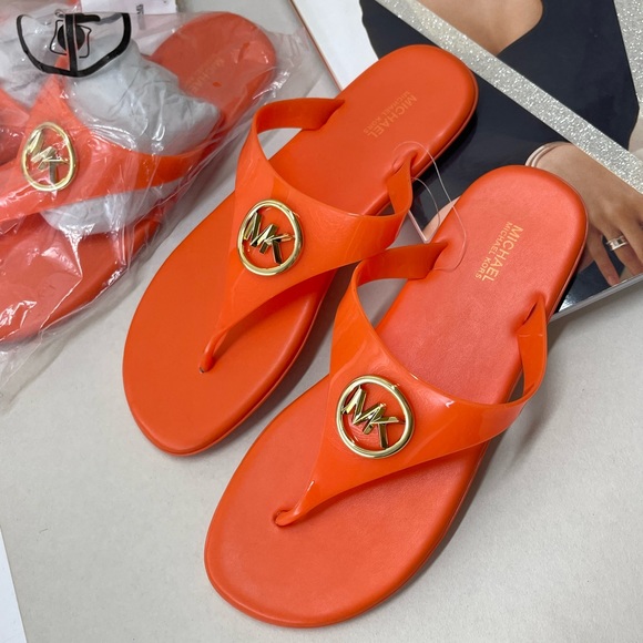 Michael kors slides orange online
